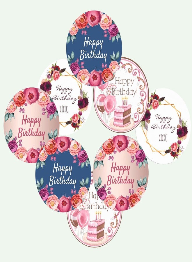 SLGIFT ملصقات فينيل بتصميم عيد ميلاد سعيد من SLGIFT، ملصقات فينيل ذاتية اللصق، 40 قطعة، ملصقات دائرية 2 × 2 بوصة، 4 تصاميم فريدة، R186 - Image 3